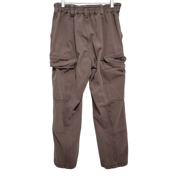 Pac Sun Elastic Waist Cargo Brown Medium 519 - Picture 2 of 14